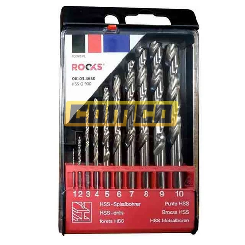 Sada vrtákov na kov PRO HSS-G 900 N/mm2 1/2/3/4/5/6/7/8/9/10 DIN 338 10ks