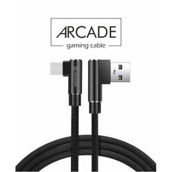 Kábel dátový SWISSTEN ARCADE USB / USB-C 1,2 M čierny