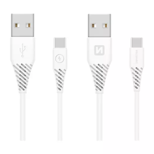Kábel datový SWISSTEN USB / USB-C 3.1 bieli 1,5m (7mm)