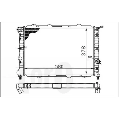 Chladič motora ABAKUS 002-017-0001 - obr. 2