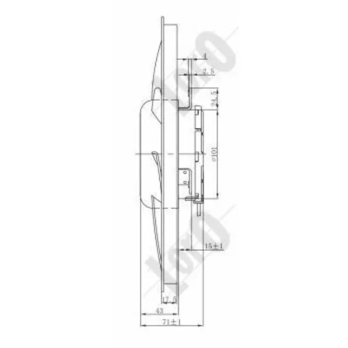 Ventilátor chladenia motora ABAKUS 037-014-0022 - obr. 3