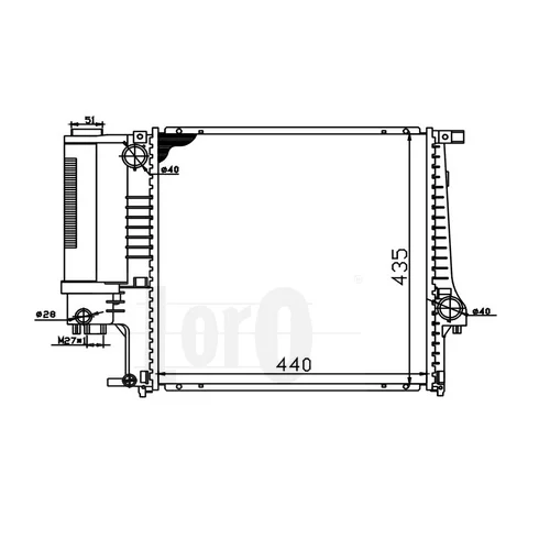 Chladič motora ABAKUS 004-017-0016 - obr. 3