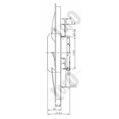 Ventilátor chladenia motora ABAKUS 037-014-0017 (ABAKUS / Loro) - obr. 2