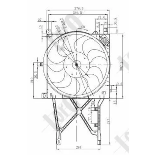 Ventilátor chladenia motora ABAKUS 037-014-0033 - obr. 3