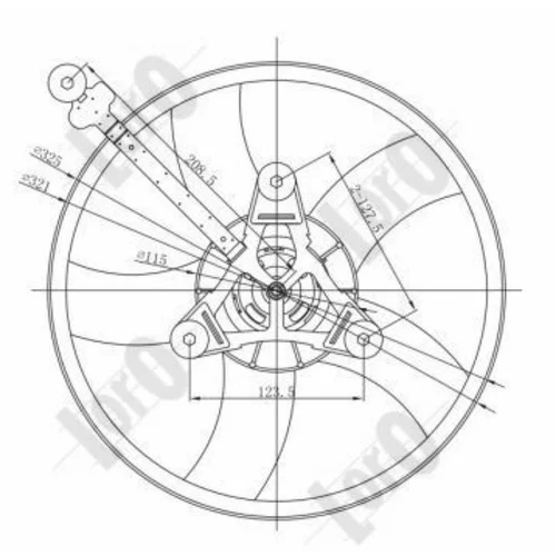 Ventilátor chladenia motora ABAKUS 053-014-0014 - obr. 3