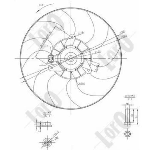 Ventilátor chladenia motora ABAKUS 009-014-0003 (ABAKUS / Loro) - obr. 4