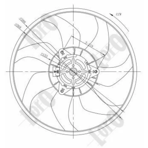 Ventilátor chladenia motora ABAKUS 037-014-0019 - obr. 4