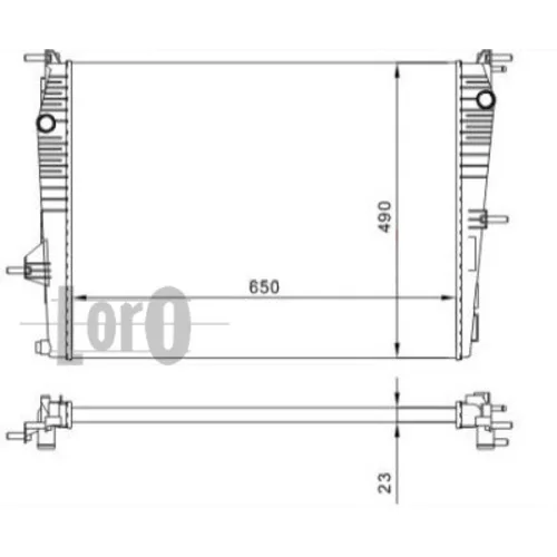 Chladič motora ABAKUS 042-017-0053 - obr. 1