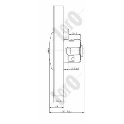 Ventilátor chladenia motora ABAKUS 009-014-0003 - obr. 2