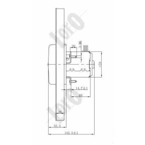 Ventilátor chladenia motora ABAKUS 053-014-0001 - obr. 3