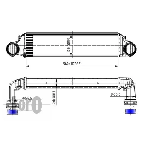 Chladič plniaceho vzduchu ABAKUS 004-018-0001 - obr. 2