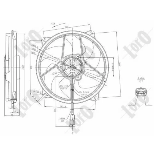 Ventilátor chladenia motora ABAKUS 038-014-0002 - obr. 2