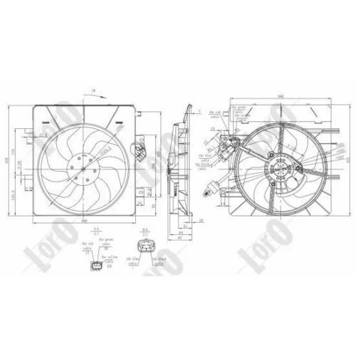 Ventilátor chladenia motora ABAKUS 009-014-0005 - obr. 3