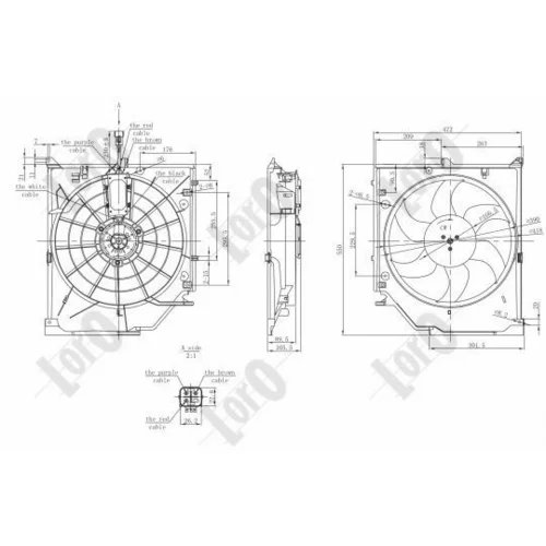 Ventilátor chladenia motora ABAKUS 004-014-0001 - obr. 2