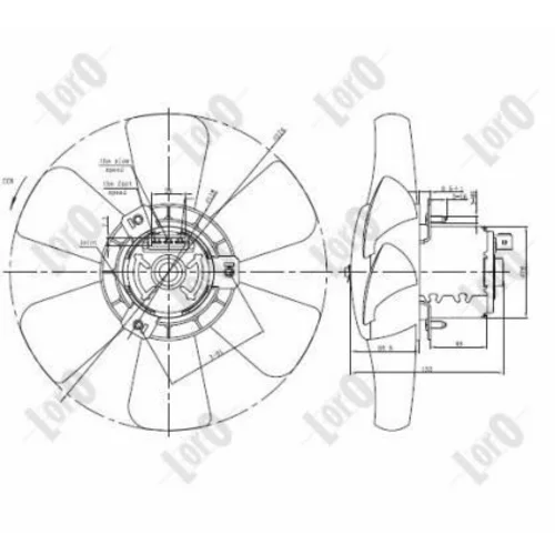 Ventilátor chladenia motora ABAKUS 053-014-0020 (ABAKUS / Loro) - obr. 2