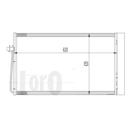 Kondenzátor klimatizácie ABAKUS 004-016-0018 - obr. 1