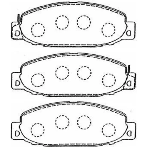 Sada brzdových platničiek kotúčovej brzdy D1N039 /AISIN/