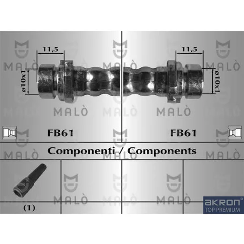 Brzdová hadica AKRON-MALO 80001