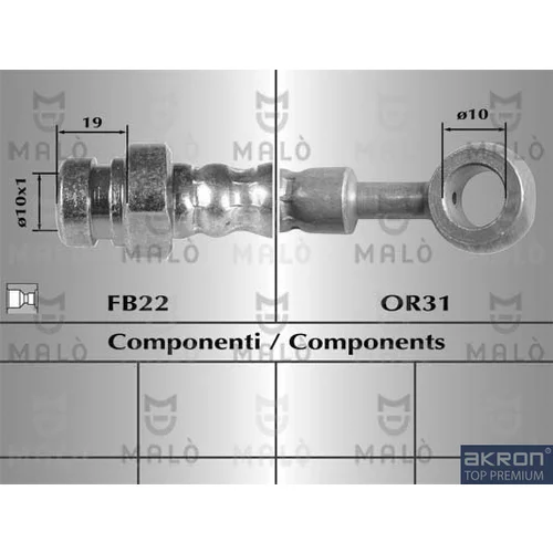 Brzdová hadica AKRON-MALO 80521