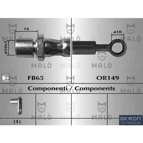 Brzdová hadica AKRON-MALO 80869