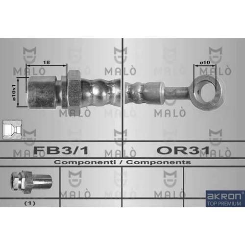 Brzdová hadica AKRON-MALO 80292