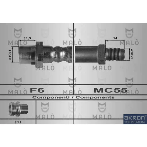 Brzdová hadica AKRON-MALO 80416
