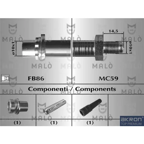 Brzdová hadica AKRON-MALO 80595