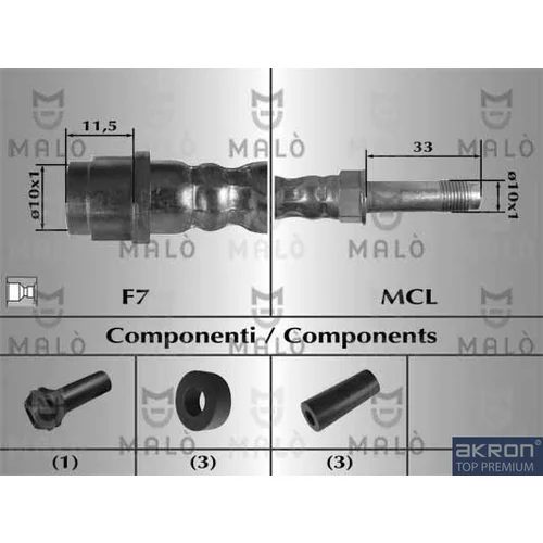 Brzdová hadica AKRON-MALO 81024