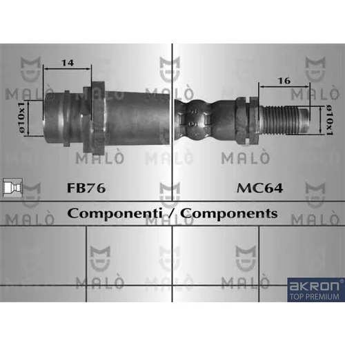 Brzdová hadica AKRON-MALO 80946