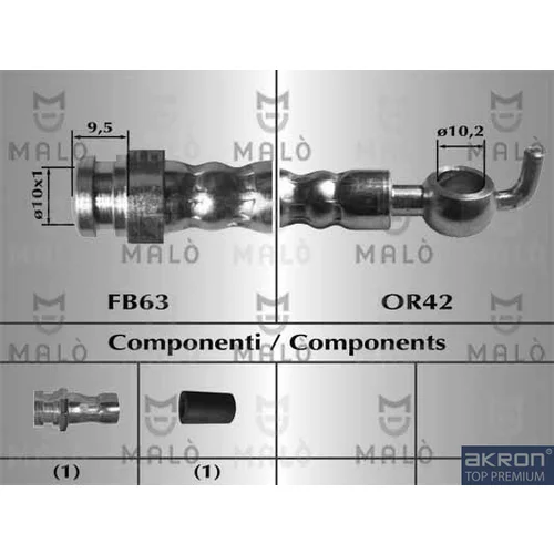 Brzdová hadica AKRON-MALO 80039
