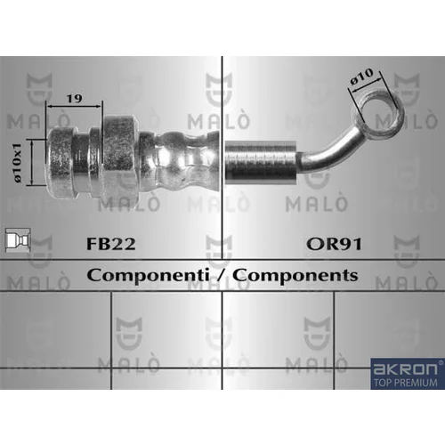 Brzdová hadica AKRON-MALO 80517