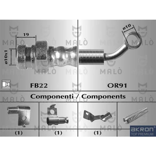 Brzdová hadica AKRON-MALO 80629