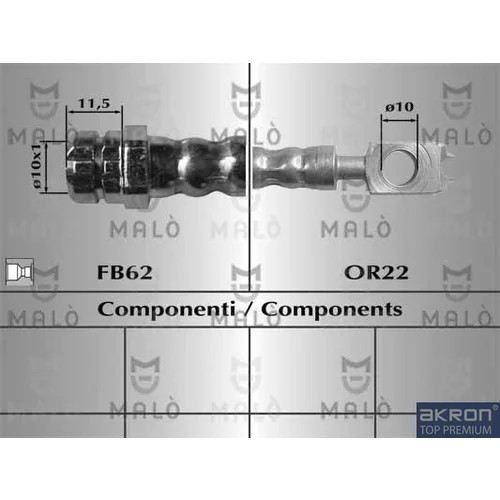 Brzdová hadica AKRON-MALO 81026