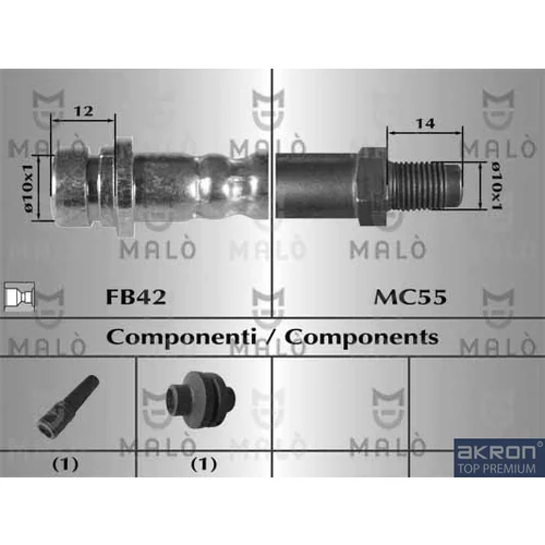 Brzdová hadica AKRON-MALO 81037