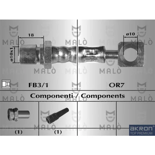 Brzdová hadica AKRON-MALO 8619