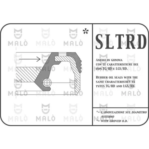 Tesniaci krúžok hriadeľa diferenciálu AKRON-MALO 948RDAC