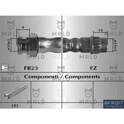 Brzdová hadica AKRON-MALO 80004