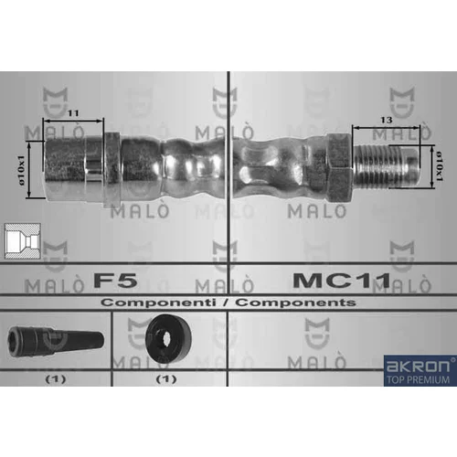 Brzdová hadica AKRON-MALO 80165