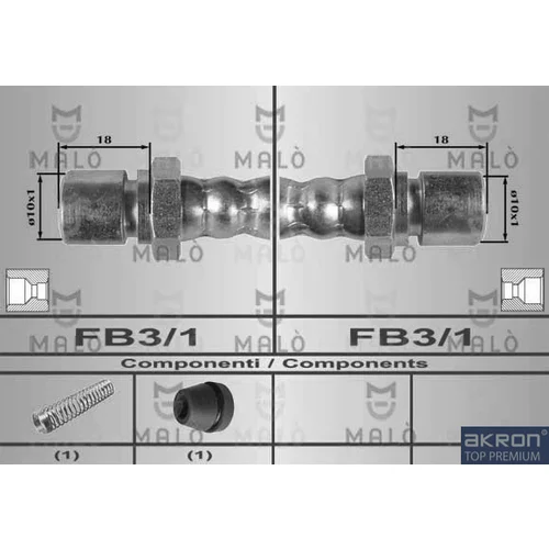 Brzdová hadica AKRON-MALO 80327