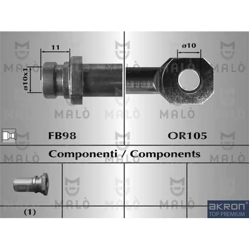 Brzdová hadica AKRON-MALO 80682