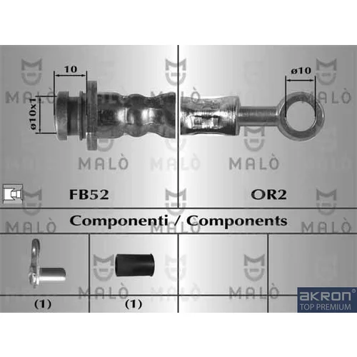 Brzdová hadica AKRON-MALO 80875