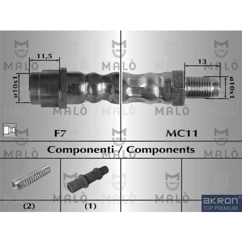 Brzdová hadica AKRON-MALO 81000