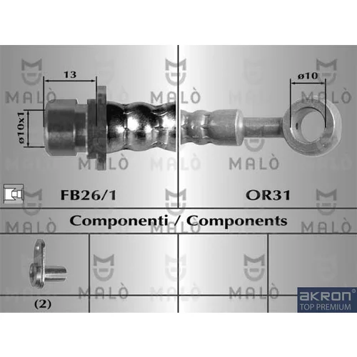 Brzdová hadica AKRON-MALO 80274