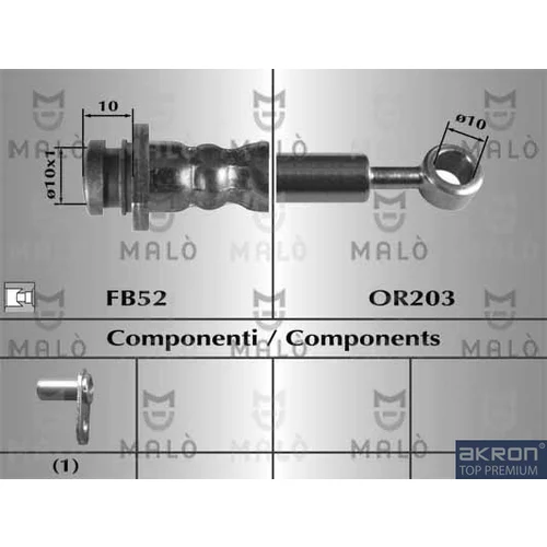Brzdová hadica AKRON-MALO 80691