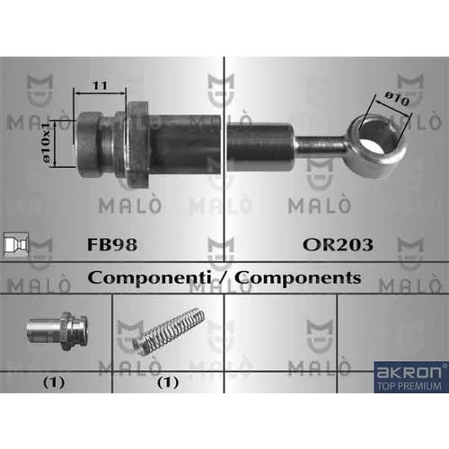 Brzdová hadica AKRON-MALO 80903