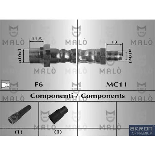 Brzdová hadica AKRON-MALO 80951