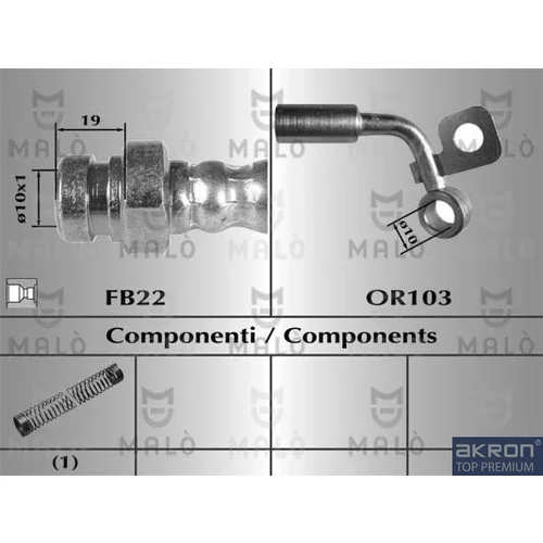 Brzdová hadica AKRON-MALO 80523