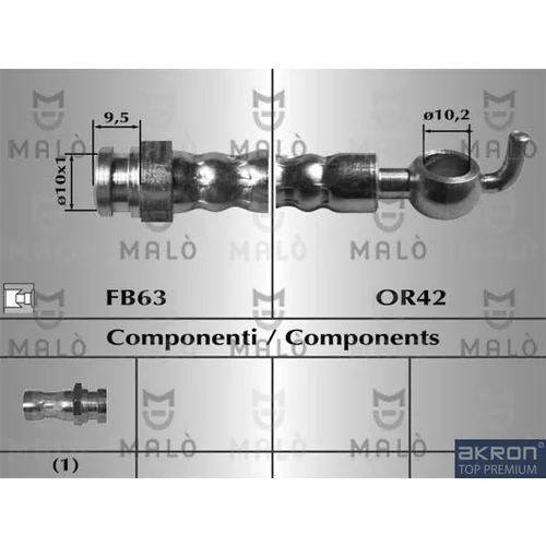 Brzdová hadica AKRON-MALO 80042