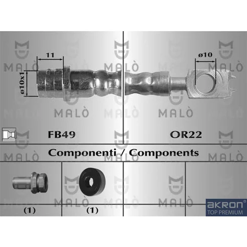 Brzdová hadica AKRON-MALO 80172