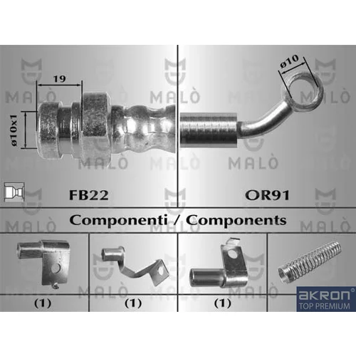 Brzdová hadica AKRON-MALO 80506